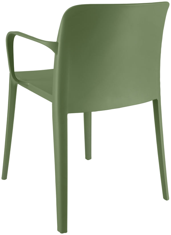 krzesło plastikowe Rigg z podłokietnikami; 57x55x78 cm (SxGxW); zielony; 4 sztuka / opakowanie