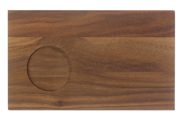 deska drewniana Colwood prostokątna z wycięciem okrągłym; 12x20x1.5 cm (DxSxW); orzech włoski; prostokątny