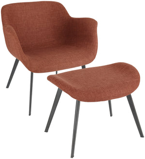 Fußhocker Limea; 56x47x43 cm (SxGxW); siedzisko rdzawy brąz