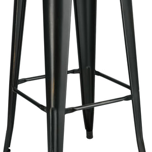 Barhocker Ferano im Industriedesign; 42.8x42.8x75.8 cm (SxGxW); czarny/brąz; 2 sztuka / opakowanie