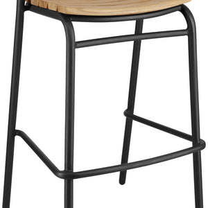 Outdoor-Teak-Barstuhl Zolia; 50x50x95 cm (SxGxW); siedzisko brązowy