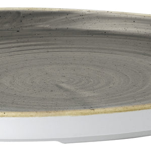 Triangle Walled Chefs Plate Stonecast Grey ; 26x2 cm (SxW); szary/brązowy; trójkątny; 6 sztuka / opakowanie