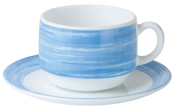 spodek do filiżanki do kawy Brush; 14 cm (Ø); niebieski; okrągły; 6 sztuka / opakowanie