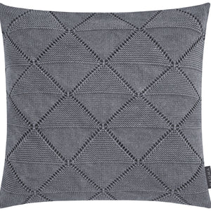 poszewka na poduszkę dekoracyjną Senna; 50x50 cm (SxD); antracyt; kwadrat
