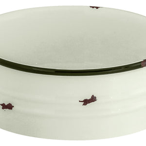 miska Liron okrągła; 320ml, 12x4 cm (ØxW); biel kremowa/czarny; okrągły; 6 sztuka / opakowanie