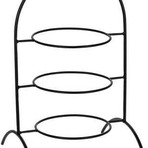 etażerka/stojak na talerze Owosso 3-poziomowa; 30.8x50.8x30.4 cm (SxWxG); czarny