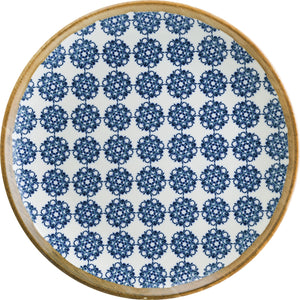 talerz płaski Lotus; 23 cm (Ø); biały/niebieski/zielony/brązowy; okrągły; 12 sztuka / opakowanie