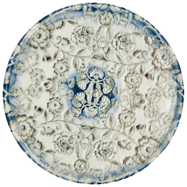 talerz płaski Nostal z rantem; 24x1.9 cm (ØxW); niebieski; okrągły; 6 sztuka / opakowanie