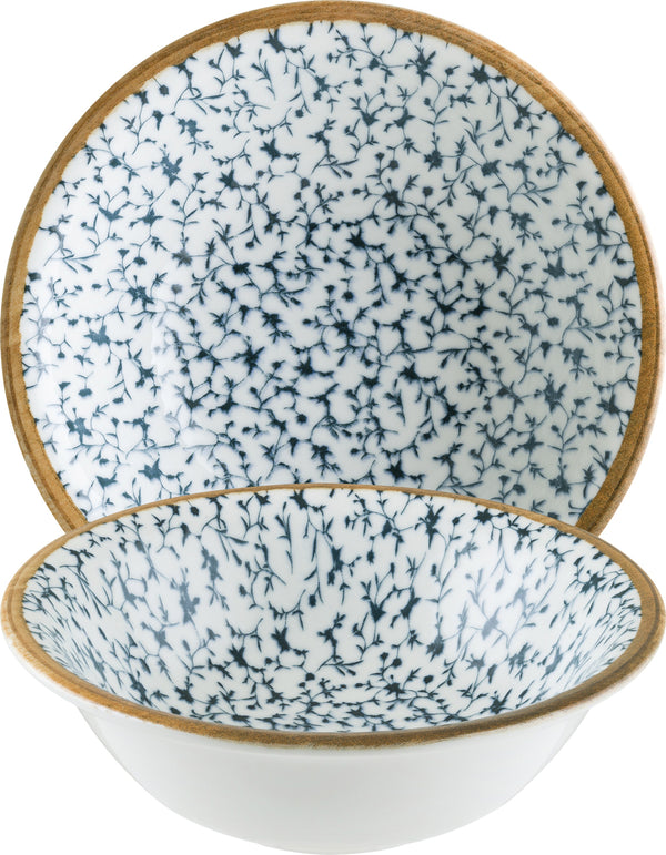 miska Calif; 400ml, 16x5 cm (ØxW); biały/niebieski/zielony; okrągły; 12 sztuka / opakowanie