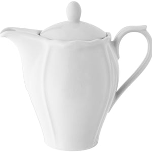 dzbanek do kawy Amely z pokrywką; 400ml, 8x17 cm (ØxW); biały; okrągły; 4 sztuka / opakowanie