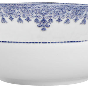 Teller tief Nonna; 700ml, 21.5x5 cm (ØxW); biały/niebieski; okrągły; 6 sztuka / opakowanie