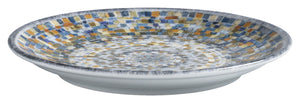 Porzellan Teller flach Terra Mosaic rund; 16.5 cm (Ø); niebieski/biały/pomarańczowy; okrągły; 6 sztuka / opakowanie