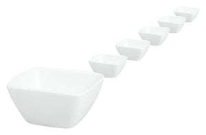 miska Galway; 150ml, 8.5x8.5x4.5 cm (DxSxW); biały; kwadrat; 6 sztuka / opakowanie