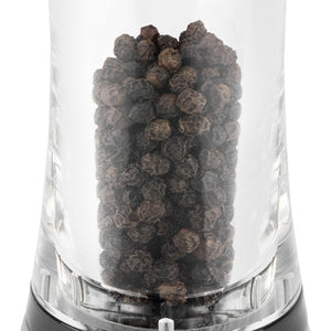 młynek do pieprzu Daman; 16 cm (W); srebro/transparentny