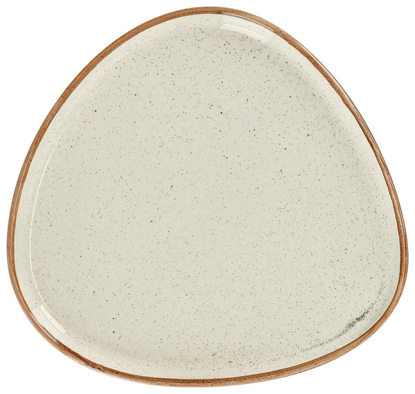 talerz płaski Sidina organiczny kształt z rantem; 20.7x19.5x2 cm (DxSxW); beżowy; organiczny; 6 sztuka / opakowanie