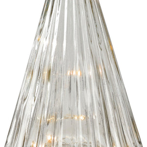 szklane drzewko LED Fenris; 10.8x19.5 cm (ØxW); złoto/transparentny