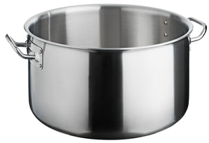 garnek do mięs Livonia; 22500ml, 40x20 cm (ØxW); srebro; okrągły