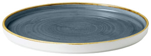 Teller flach Stonecast Blueberry mit erhöhtem Rand; 21x2 cm (ØxW); niebieski/brązowy; okrągły; 6 sztuka / opakowanie