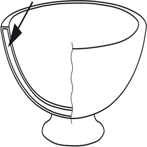  44x25 cm (ØxW); srebro