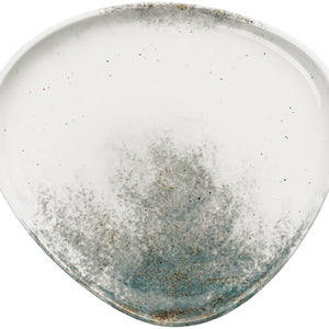 talerz płaski Purior; 26x24x3.2 cm (DxSxW); biały/niebieski petrol; prostokątny; 4 sztuka / opakowanie