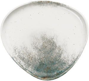 talerz płaski Purior; 26x24x3.2 cm (DxSxW); biały/niebieski petrol; prostokątny; 4 sztuka / opakowanie