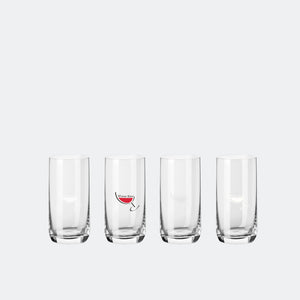próbka personalizacja szklanka uniwersalna Tender z logo; 300ml, 13.2 cm (W); transparentny; 4 sztuka / opakowanie