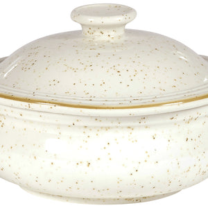 Eintopfschale Stonecast Barley White M Deckel; 430ml, 14 cm (Ø); biały/brązowy; okrągły; 6 sztuka / opakowanie