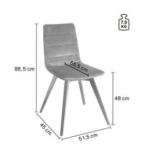  Gestell Holz; 60x51x88.5 cm (SxGxW); siedzisko antracyt