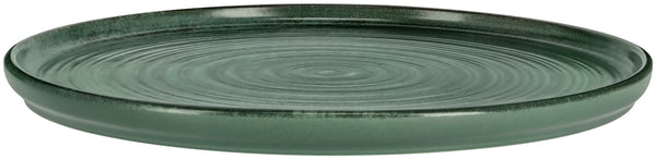 talerz płaski z rantem Etana; 21x1 cm (ØxW); zielony; okrągły; 6 sztuka / opakowanie