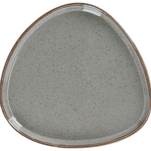 talerz płaski Sidina organiczny kształt z rantem; 20.7x19.5x2 cm (DxSxW); szary; organiczny; 6 sztuka / opakowanie