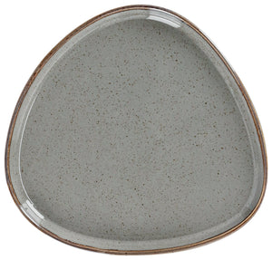 talerz płaski Sidina organiczny kształt z rantem; 20.7x19.5x2 cm (DxSxW); szary; organiczny; 6 sztuka / opakowanie