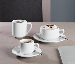 filiżanka do espresso Base; 100ml, 6x5.5 cm (ØxW); biały; okrągły; 6 sztuka / opakowanie