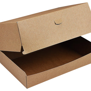 pudełko na burgery z barierą przeciwtłuszczową; 19.5x13.5x10 cm (DxSxW); brązowy; 50 sztuka / opakowanie