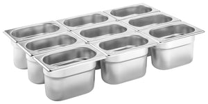pojemnik GN Basic 45170; Größe GN 1/9, 1000ml, 17.6x10.8x10 cm (DxSxG); srebro