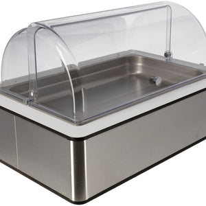witrynka chłodząca Fundale biała 6,5 cm stal szlachetna 1/1; Größe GN 1/1, 63x42.5x27.4 cm (DxSxW); biały/transparentny/stal nierdzewna; prostokątny