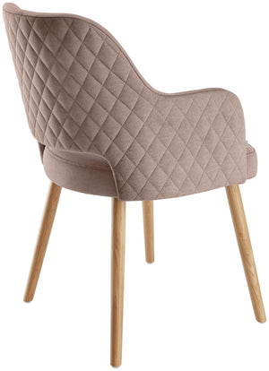 Stuhl Rombo Samt; 46x47x85 cm (SxGxW); siedzisko taupe
