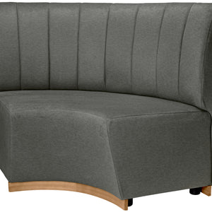 Eckbank Espara rund; 99x99x101 cm (SxGxW); siedzisko szary