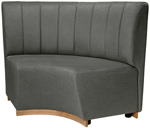 Eckbank Espara rund; 99x99x101 cm (SxGxW); siedzisko szary