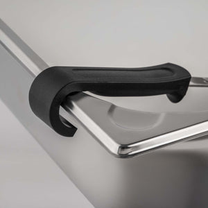 łyżka do serwowania; 34 cm (D); czarny/srebro