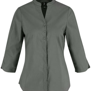 Bluse Dreiviertelarm Lani Regular Fit; Kleidergröße 44; ciemny szary