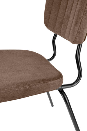 Polsterstuhl Jolo Samt; 50x52x81 cm (SxGxW); siedzisko taupe