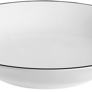 talerz głęboki Bellino; 600ml, 20x3.8 cm (ØxW); biały/czarny; okrągły; 6 sztuka / opakowanie