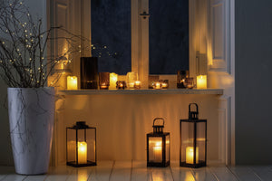 lampion Prya; 15x15x30 cm (DxSxW); czarny