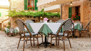 Bistrostuhl Paris Kunststoff; 46x56x89 cm (SxGxW); siedzisko czarny/biały