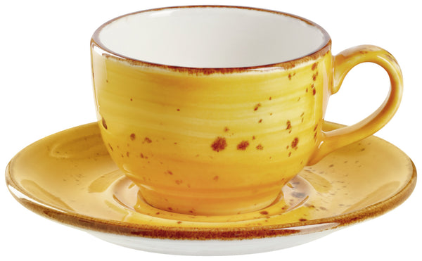 Kaffee-Obertasse Nebro; 220ml, 8.7x6.5 cm (ØxW); żółty; 6 sztuka / opakowanie