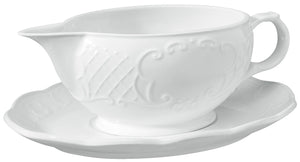 sosjerka Menuett owalna; 500ml, 15.6x9.7x7.3 cm (DxSxW); biały; owalny; 4 sztuka / opakowanie