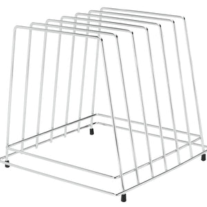 stojak do desek do krojenia Tonka 6 przegródek; 27x29x29 cm (DxSxW); srebro