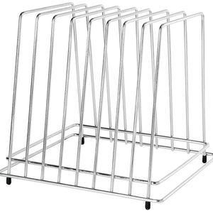 stojak do desek do krojenia Tonka 8 przegródek; 27x29x29 cm (DxSxW); srebro
