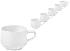 filiżanka do kawy Rondon; 180ml, 7.9x6.2 cm (ØxW); biały; okrągły; 6 sztuka / opakowanie