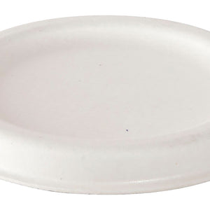 pokrywa z bagassy Eco III; 7x8 cm (ØxW); biały; okrągły; 150 sztuka / opakowanie